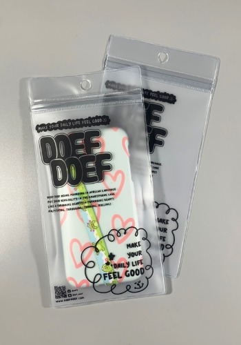 PVC반투명 핸드폰케이스 포장용 지퍼백 인쇄 제작 [DOEF DOEF]