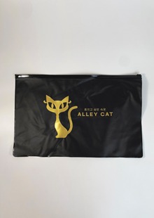 블랙 금박인쇄 슬라이드 지퍼백  ( ALLEY CAT )