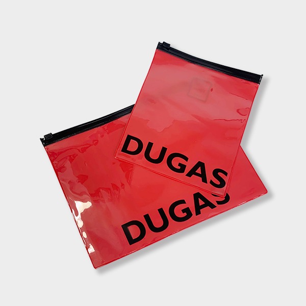 PVC 레드 슬라이드 지퍼백 인쇄주문제작 ( DUGAS )